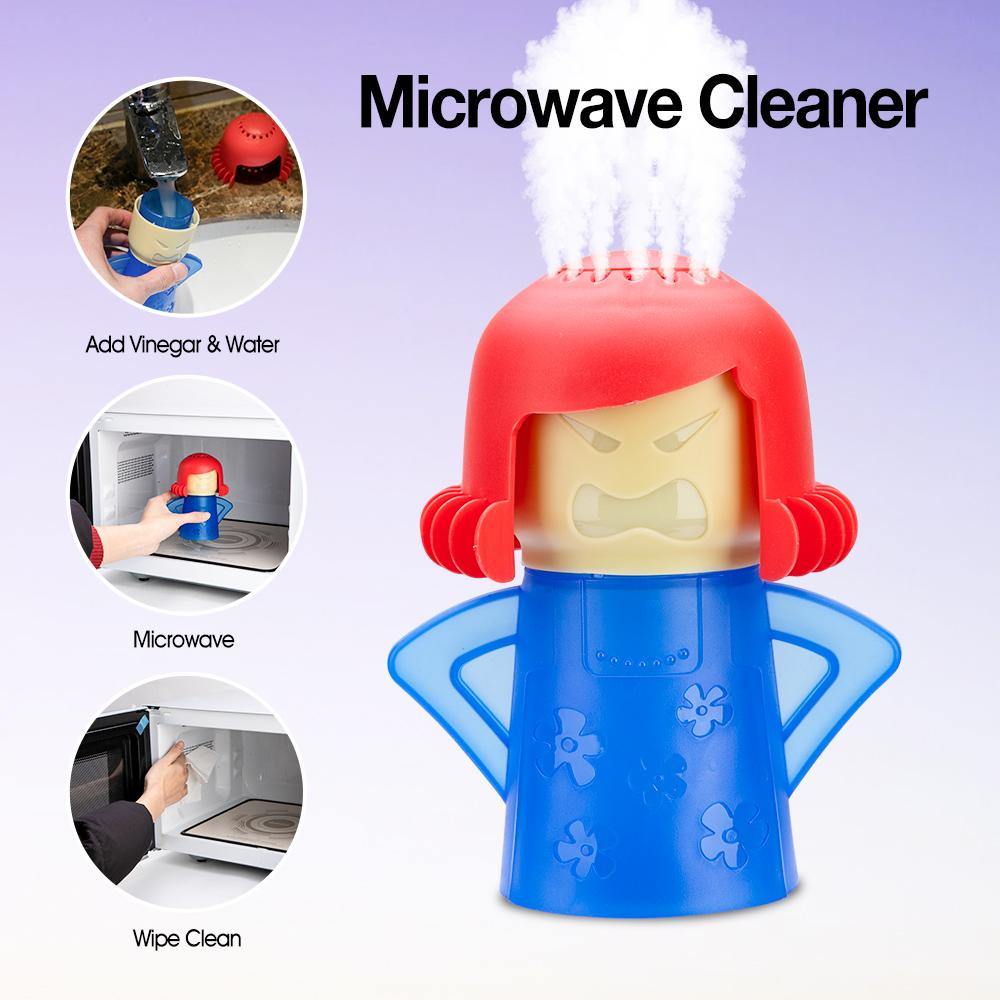 Microwave Cleaner Angry Mama Microwave Oven Steam Cleaner Easily Clean in  Minutes Clean Add Vinegar and Water for Home or Office